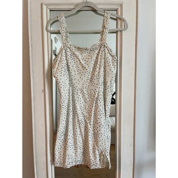 Urban Outfitters Wren Dotted Linen Ruffle Dress - Picture 5 of 5